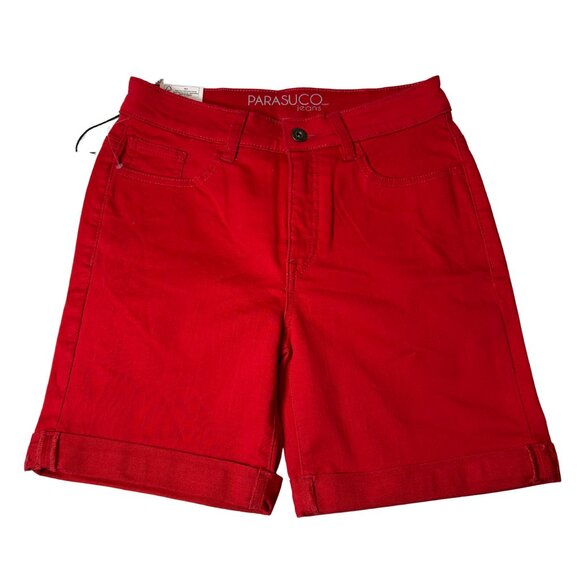 Parasuco Women’s Red Mid-Rise Jean Shorts | Size 8 - Picture 1 of 3